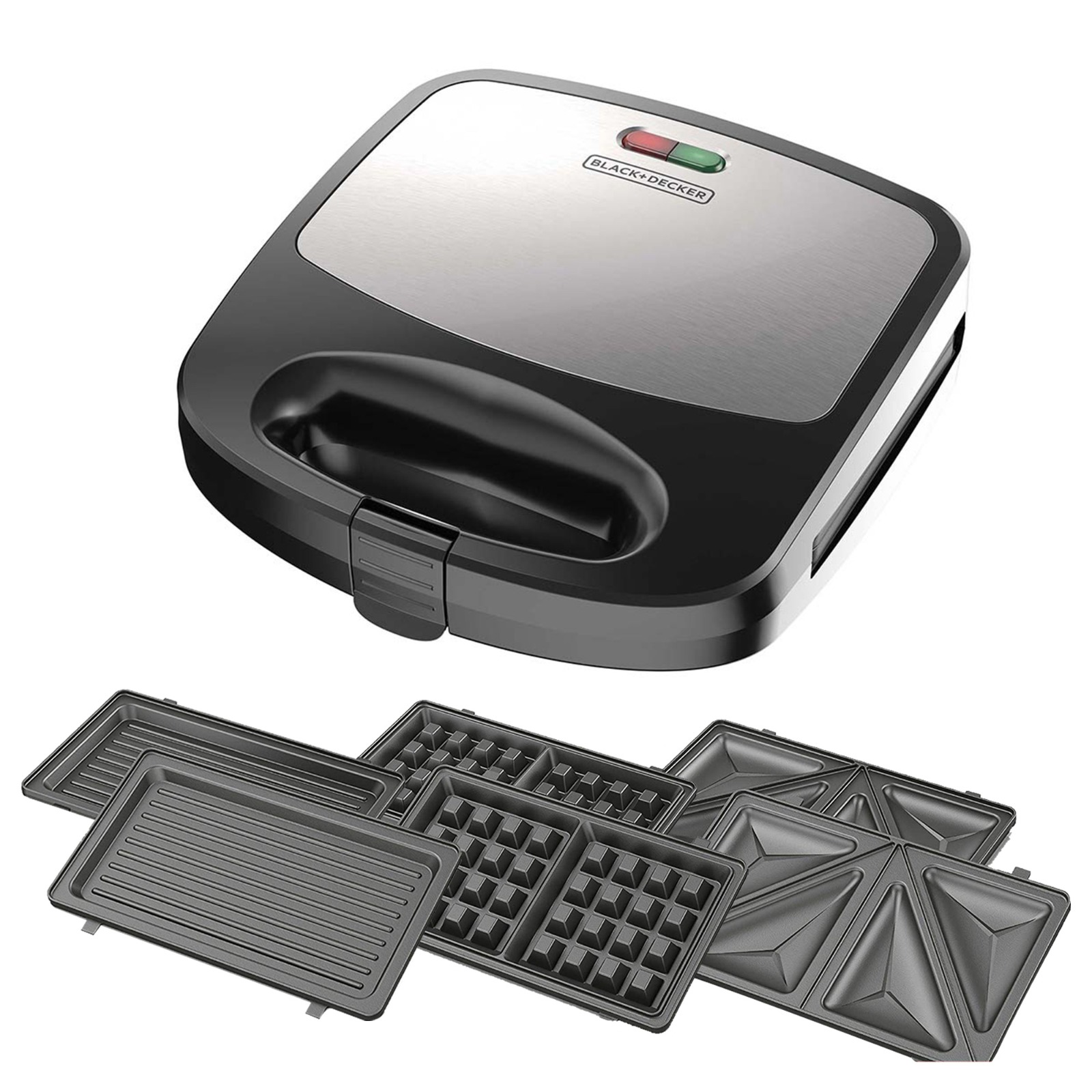 SANDWICHERA BLACK & DECKER WM2000S-CL 3 EN 1 (SANDWICHERA/PARRILLA/WAFLERA)