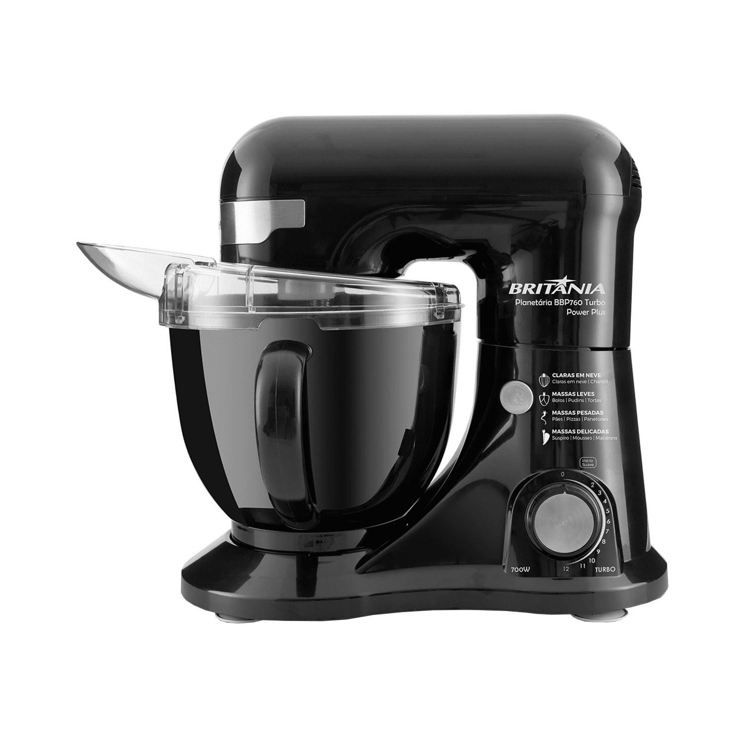 BATIDORA PLANETARIA BRITANIA BBP760P 700W NEGRA