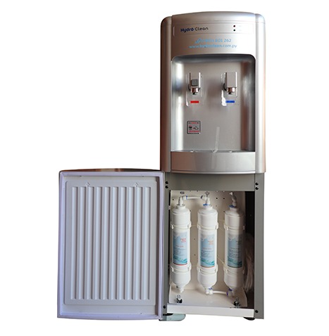 BEBEDERO HYDROCLEAN DE PIE PLATEADO 4LTS