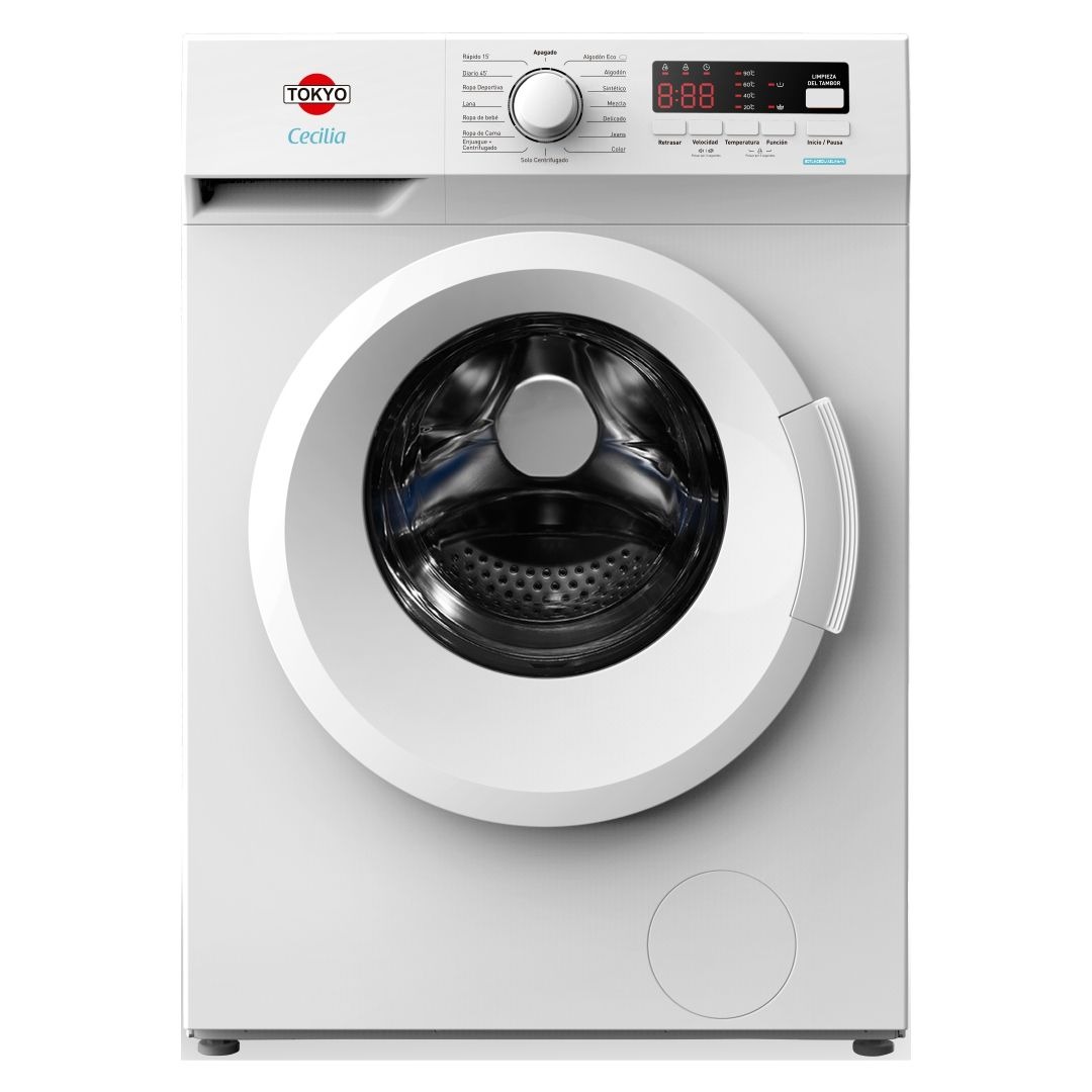 LAVARROPAS TOKYO 6KG CECILIA CLEAN MAS SLIM AUTOMATICO EDTLMCECILIASLIM6-N CARGA FRONTAL