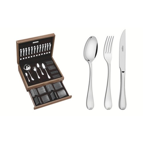 JUEGO DE CUBIERTOS TRAMONTINA 101 PIEZAS VICENZA 66924/214